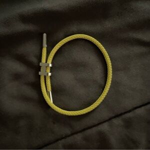 Yellow Rope Bracelet with Silver Clasp